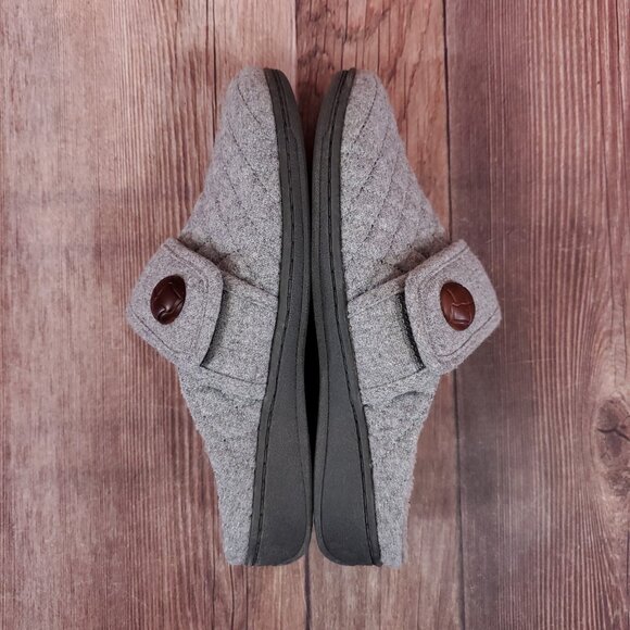 Vionic Carlin Womens Size 6 Gray Quilted Fleece Lined Slip On Slippers Mules - Picture 9 of 15